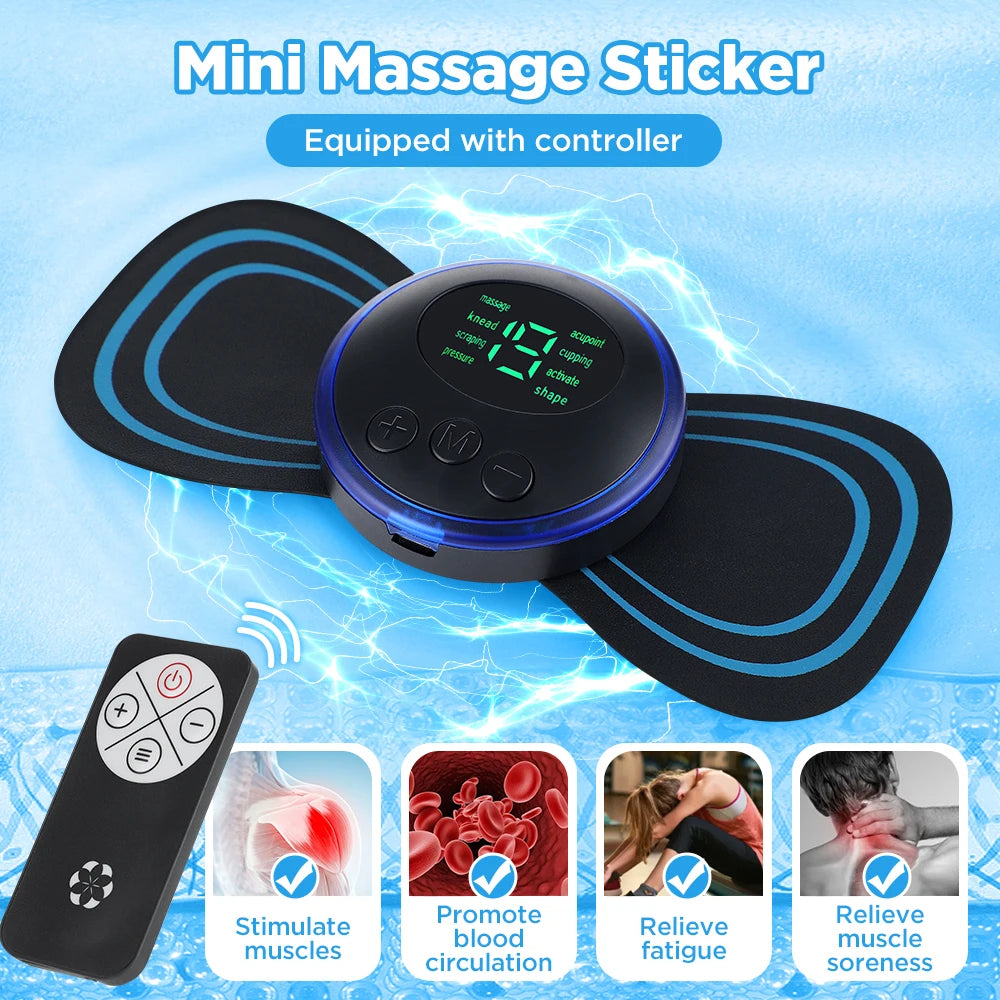 02 Electric Neck Massager + 10 Stickers + 02 Intelligent Remote Control