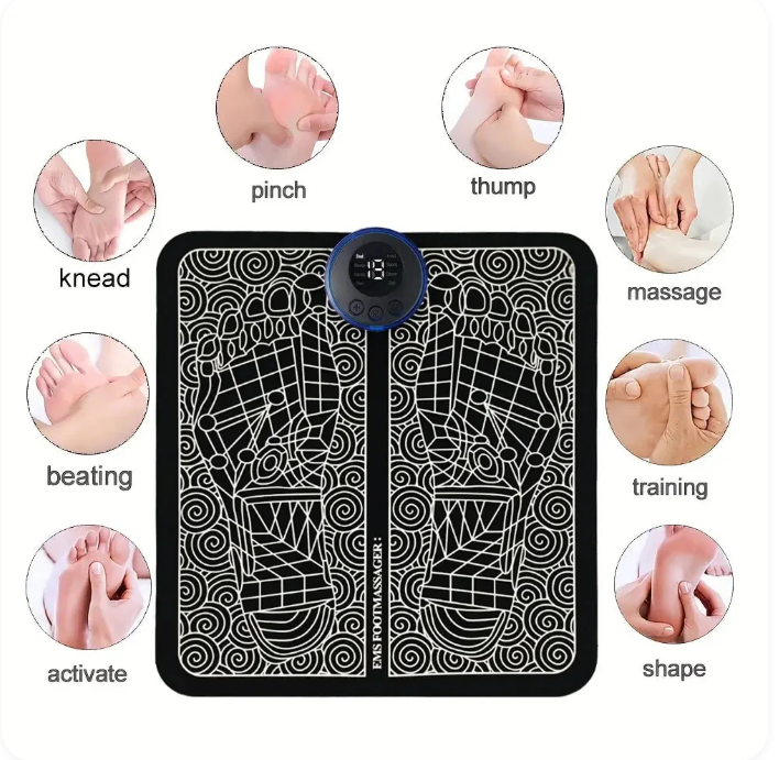 Electric Foot Massager Pad + Intelligent Remote control